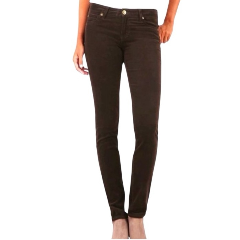 Kut‎ from the Kloth Diana Skinny Corduroy Jeans Brown Petite 4P Stretch